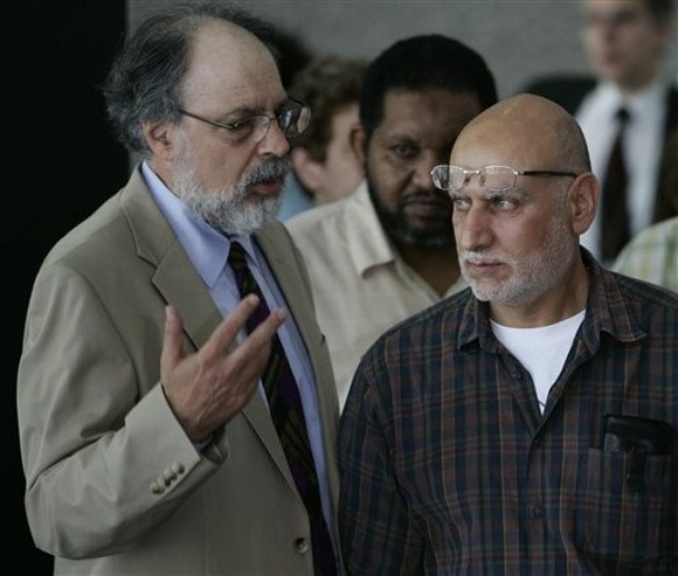 Chicago civil rights attorney Michael Deutsch, with client Muhammad Salah